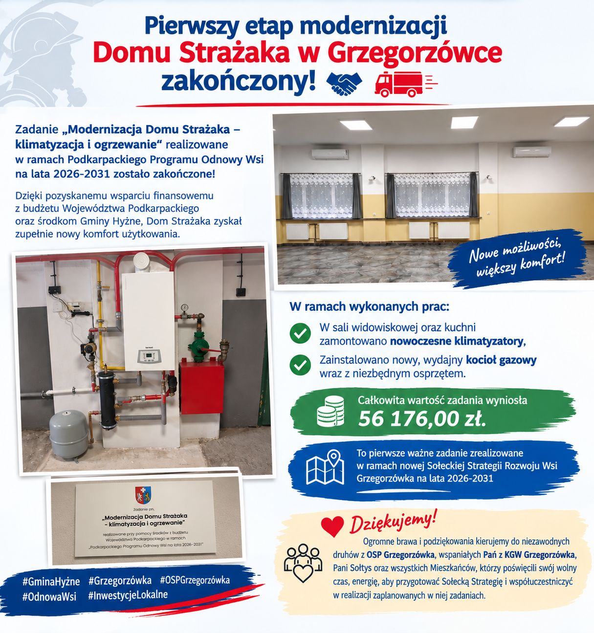 Modernizacja Domu Strażaka zakończona